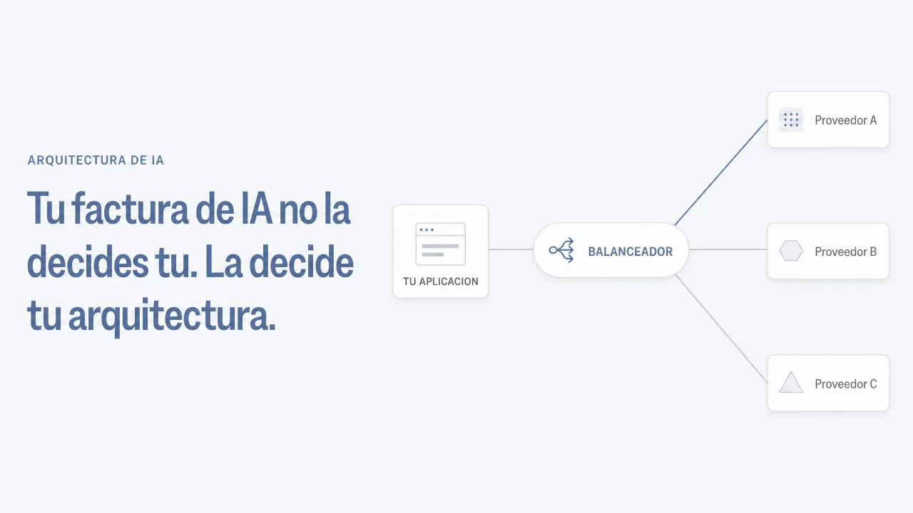 Arquitectura de IA con balanceo de proveedores